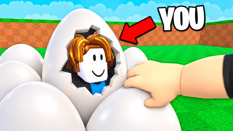 Official thumbnail of a hand reaching toward a pile of eggs, one marked YOU